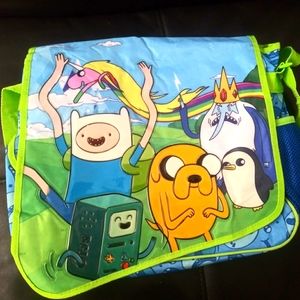 Adventure Time ✨ Cartoon Network 🌟 Messenger / Computer / School Bag [ NWOT ]
